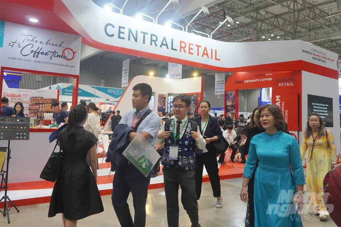 The Vietnam coffee promotional booth by Central Retail at the Vietnam International Sourcing Expo. Photo: Nguyen Thuy.