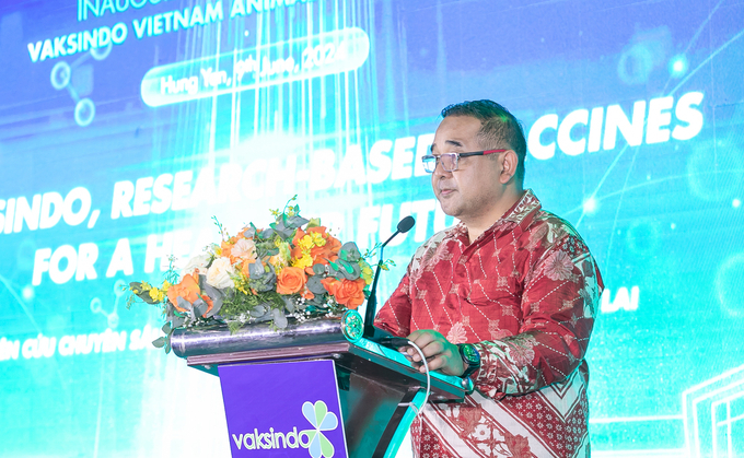 Ông Teguh Yodiantara Prajitno, Giám đốc Điều hành Vaksindo phát biểu tại sự kiện. Ảnh: Vaksindo VN.