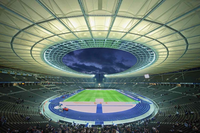 Sân Olympiastadion Berlin nơi diễn ra trận chung kết.