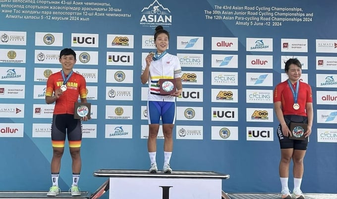 Nguyễn Thị Thật có HCB giải vô địch châu Á 2024. Ảnh: UCI.