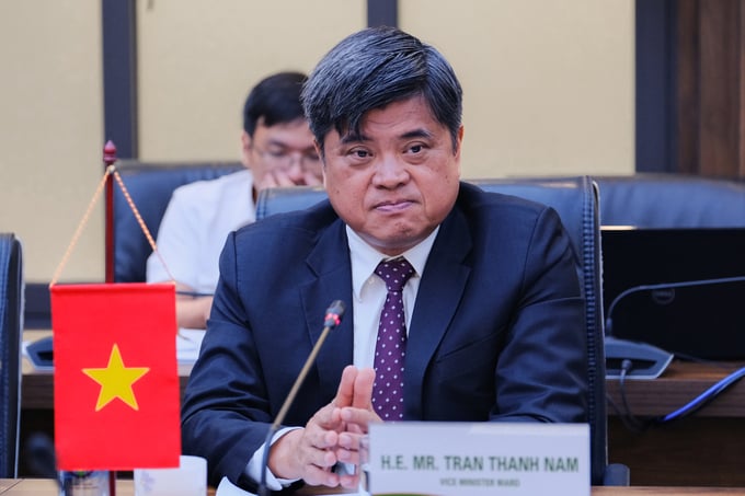 Thứ trưởng Trần Thanh Nam bày tỏ mong muốn tạo ra cơ chế hợp tác rõ ràng và hiệu quả giữa hai bên. Ảnh: Quỳnh Chi.
