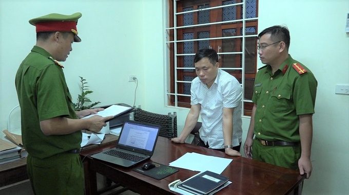 Phó Chủ tịch UBND huyện Quỳ Hợp Trần Đức Lợi bị bắt vì 'Lợi dụng chức vụ quyền hạn trong khi thi hành công vụ'. Ảnh: CANA.