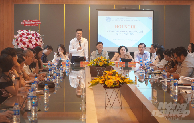 Hội nghị cung cấp thông tin báo chí quý II/2024 của Bảo hiểm Xã hội TP.HCM. Ảnh: Nguyễn Thủy.