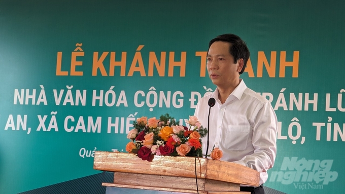 Ông Hoàng Nam, Phó Chủ tịch UBND tỉnh Quảng Trị, bày tỏ mong muốn BIDV tiếp tục đồng hành, chia sẻ cùng địa phương trong thời gian tới. Ảnh: Công Điền.