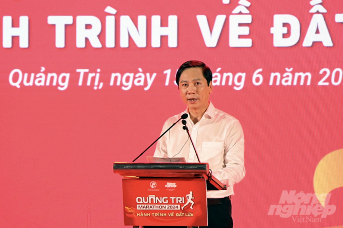 Ông Hoàng Nam, Phó Chủ tịch UBND tỉnh Quảng Trị: Quảng Trị mang khát vọng hòa bình bất diệt của dân tộc Việt Nam. Ảnh: Tùng Đinh.