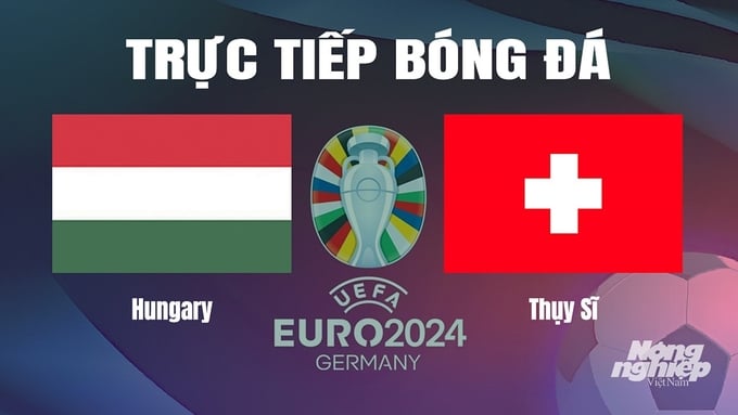 Trực tiếp bóng đá vòng bảng Euro 2024 giữa ĐT Hungary vs ĐT Thụy Sĩ hôm nay 15/6/2024