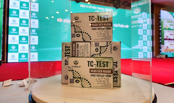 Sản phẩm kit test của TC Group sẽ giúp phát hiện virus trên cây trồng. Ảnh: Quang Yên.