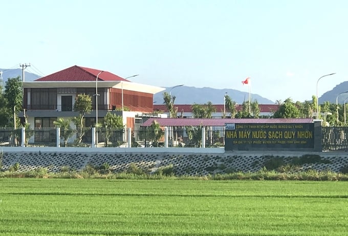 Nhà máy nước sạch Quy Nhơn có công nghệ xử lý hiện đại nhất tỉnh Bình Định nằm trên địa bàn thị trấn Tuy Phước (huyện Tuy Phước). Ảnh: V.Đ.T