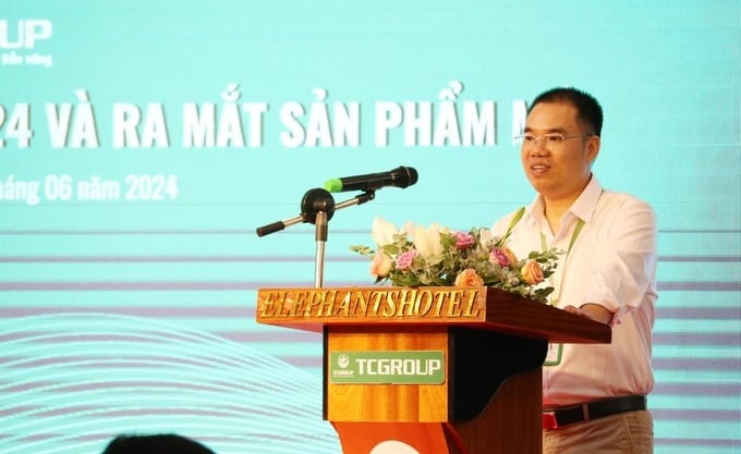 Mr. Pham Duy Thai, Chairman of the Board of Directors of TC Group Global Joint Stock Company, expects that TC Group will become the leading industrial and fruit tree seed production business in Vietnam. Photo: Quang Yen.
