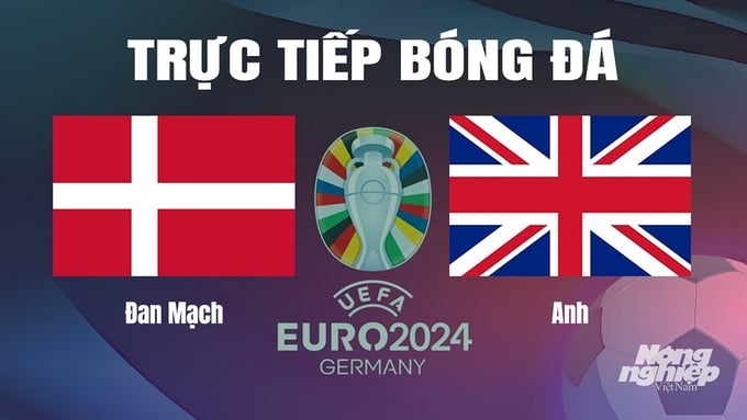 Trực tiếp bóng đá vòng bảng Euro 2024 giữa ĐT Đan Mạch vs ĐT Anh hôm nay 20/6/2024