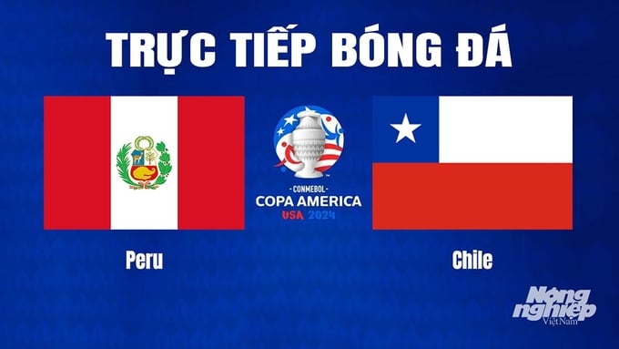 Trực tiếp bóng đá Copa America giữa Peru vs Chile ngày 22/6/2024