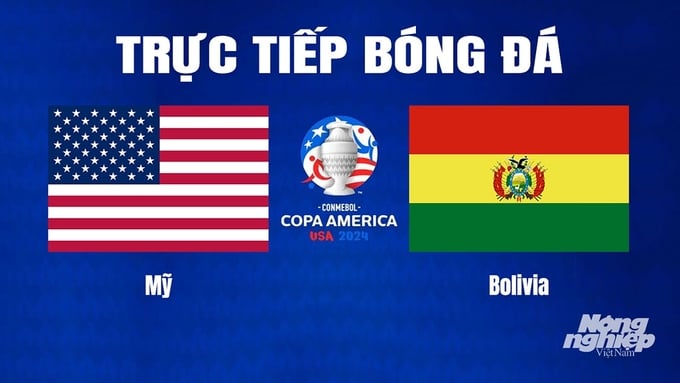 Trực tiếp bóng đá Copa America 2024 giữa Mỹ vs Bolivia hôm nay 24/6/2024