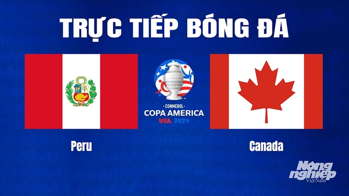 Trực tiếp bóng đá Copa America 2024 giữa Peru vs Canada hôm nay 26/6/2024