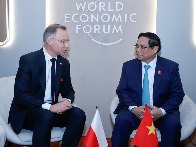 Prime Minister Pham Minh Chinh and President of Poland Andrzej Duda. Photo: VGP.