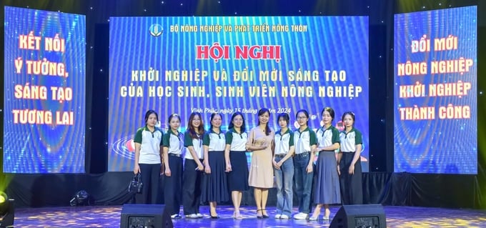 The Project Team attended the Startup and Innovation Conference of agricultural students organized by the Ministry of Agriculture and Rural Development in Vinh Phuc province on June 15, 2024. Photo: Pham Hieu.