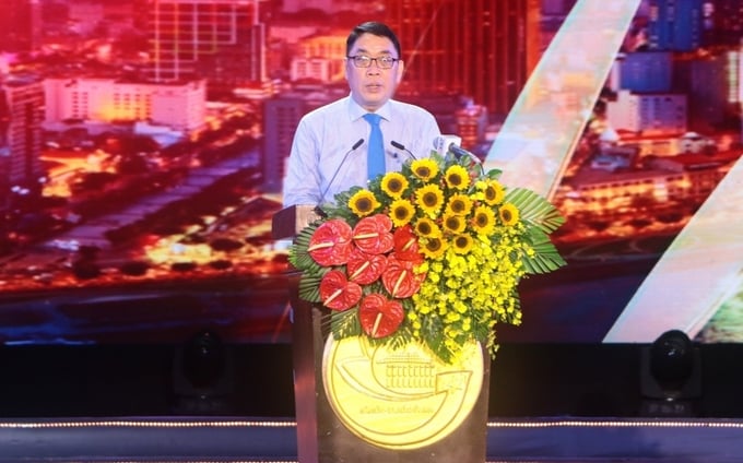 Ông Đinh Minh Hiệp, Giám đốc Sở NN-PTNT TP.HCM, phát biểu tại lễ công bố. Ảnh: Nguyễn Thủy.