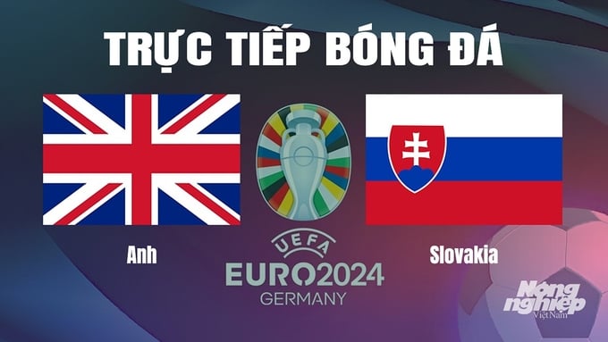 Trực tiếp bóng đá vòng 1/8 Euro 2024 giữa ĐT Anh vs ĐT Slovakia hôm nay 30/6/2024