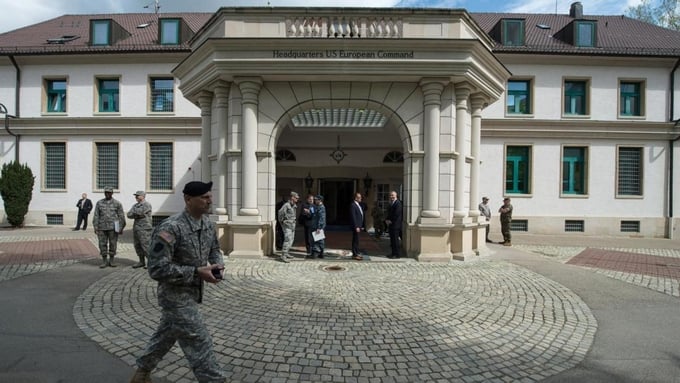 Quân đội Mỹ tại căn cứ quân sự Patch Barracks ở Stuttgart, Đức. Ảnh: Getty.