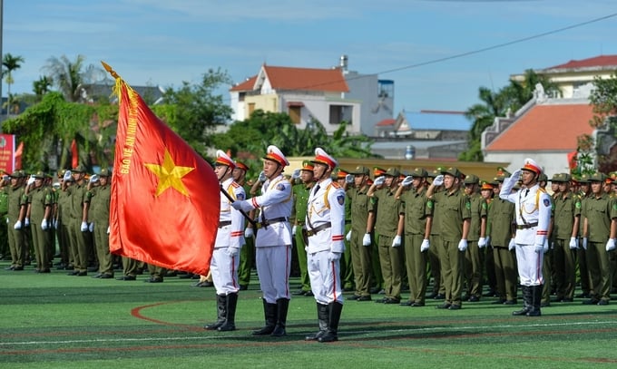Lễ ra mắt lực lượng bảo vệ vệ an ninh trật tự ở cơ sở tại huyện An Dương.