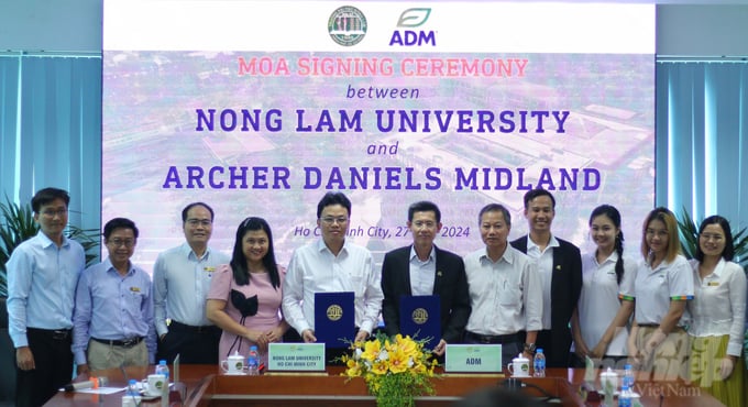 Trường Đại học Nông lâm TP.HCM và Tập đoàn ADM ký kết ghi nhớ hợp tác (MOA).