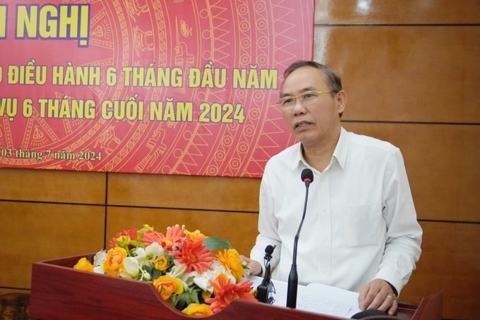 Deputy Minister of Agriculture and Rural Development Phung Duc Tien highly appreciated the achievements of the fisheries industry in the first 6 months of 2024. Photo: Hong Tham.