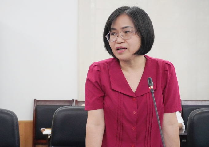 Ms. Le Hang, VASEP Communications Director, said that Vietnam's shrimp exports in 2024 cannot reach the target of 4 billion USD. Photo: Hong Tham.