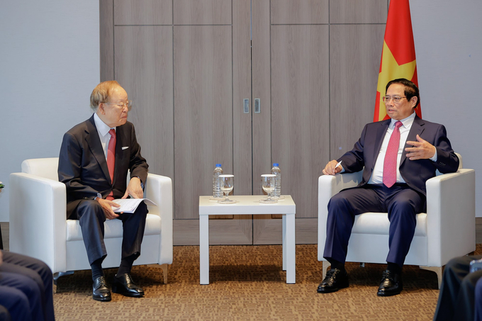 Prime Minister Chinh suggested that CJ continue to expand its investments in Vietnam with higher quality, considering Vietnam as a strategic market, and achieving success together with Vietnam. Photo: VGP/Nhat Bac.