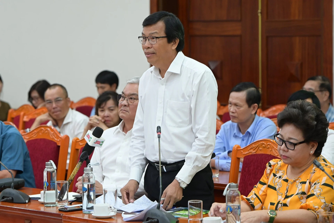 Vice President of Can Tho University, Dr. Tran Ngoc Hai, shared that the university has implemented numerous significant policies. Photo: Tung Dinh.