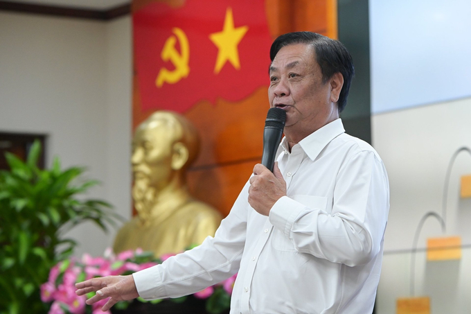 MARD Minister Le Minh Hoan shared that the Ministry of Agriculture and Rural Development's leadership maintains that the market's elimination results in enhancements in all areas. Photo: Tung Dinh.