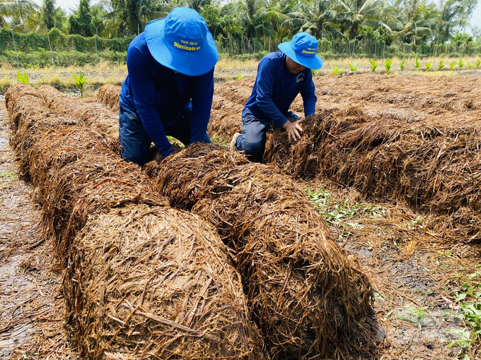 Cán bộ khuyến nông cơ sở của 6 tỉnh ĐBSCL được đào tạo nâng cao năng lực về quản lý và cơ giới hóa các khâu xử lý rơm rạ. Ảnh: Lê Hoàng Vũ.