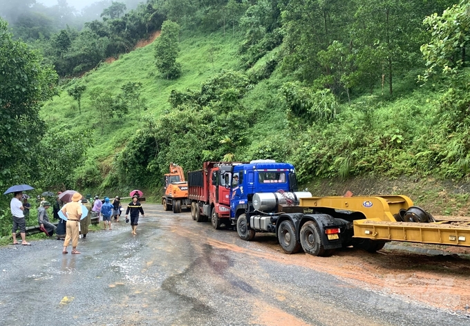 Hiện trường diễn ra vụ sạt lở đất ở Hà Giang. Ảnh: NQ.