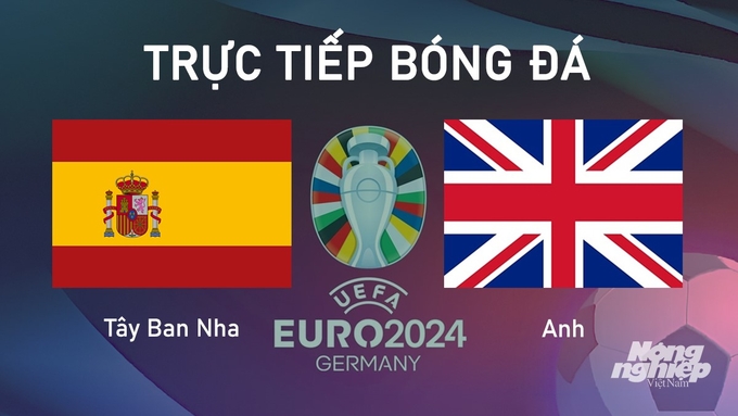 Trực tiếp bóng đá trận chung kết Euro 2024 giữa ĐT Tây Ban Nha vs ĐT Anh ngày 15/7/2024