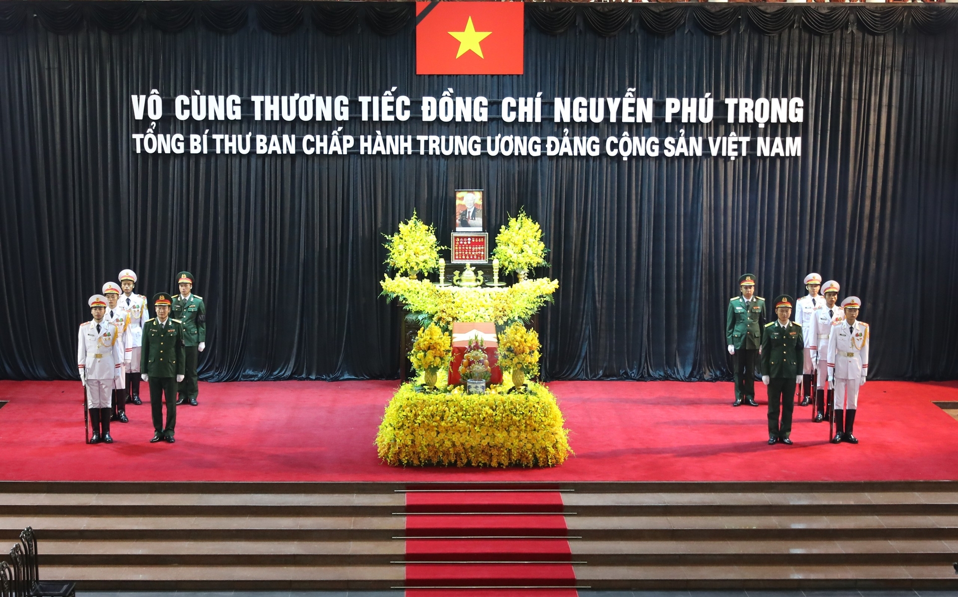 Hình ảnh bên trong Nhà tang lễ quốc gia, số 5 Trần Thánh Tông, Hà Nội. Ảnh: Quang Phúc.