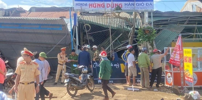 Hiện trường vụ tai nạn. Ảnh: Quang Yên.