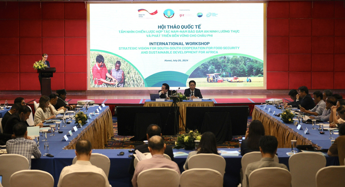 MARD and GIZ held an International Workshop on 'Strategic Vision for South-South Cooperation for Food Security and Sustainable Development for Africa' on July 25 in Hanoi. Photo: Quynh Chi. 