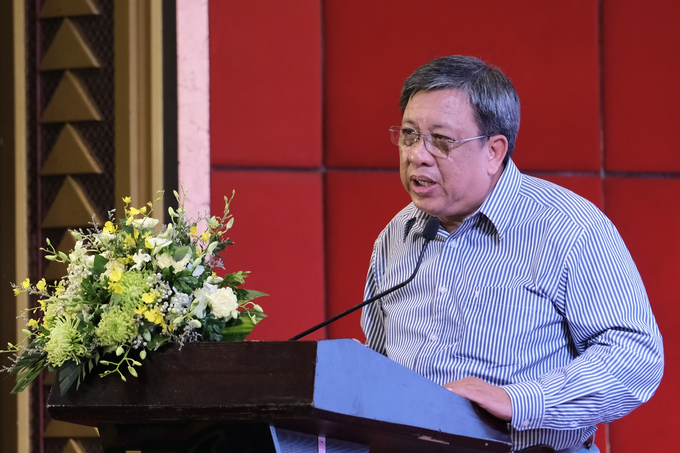 Mr. Le Thanh Tung, Deputy Director of the Crop Production Department, said that rice production activities in Vietnam have not been solely focused on guaranteeing food security but also incorporated rice production into numerous national strategic programs. Photo: Quynh Chi. 