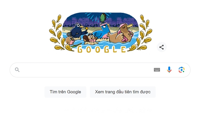 Google Dooldes chào mừng ngày khởi tranh Thế vận hội (Oplympics) Paris 2024