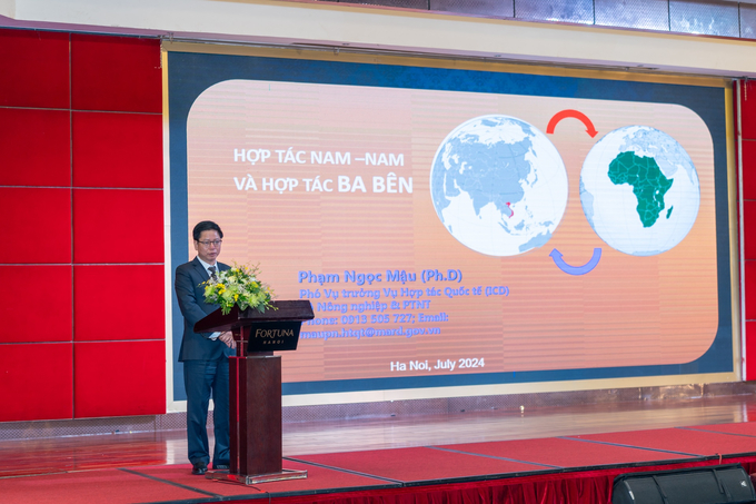 Pham Ngoc Mau, the Deputy Director of the International Cooperation Department (MARD), stated that Vietnam is committed to sharing expertise and ensuring that fostering the agriculture of its African partner countries.