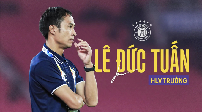 Đội Hà Nội FC thông báo tân HLV trưởng là ông Lê Đức Tuấn.