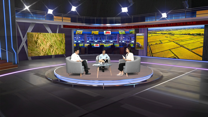 Agricultural experts share insights in talk show 'MRV process and carbon market access potential of Vietnam’s rice industry'. Photo: Pham Huy.