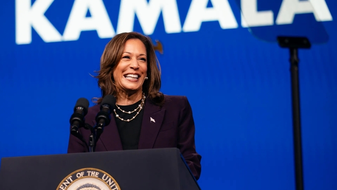 Phó Tổng thống Kamala Harris phát biểu tại Houston, Texas hôm 25/7. Ảnh: Axios.