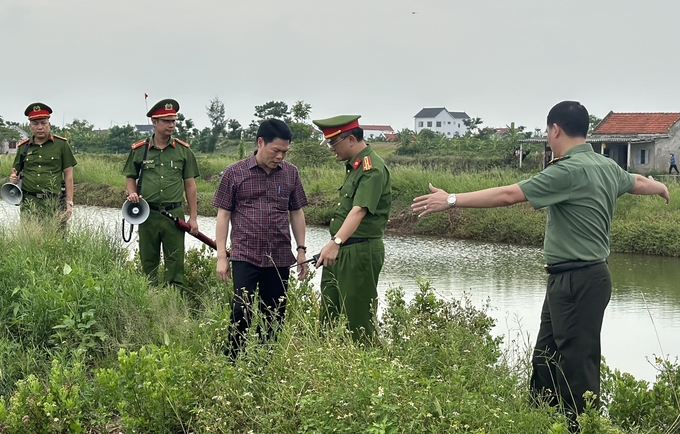 Công an Nam Định sẽ hỗ trợ công tác đảm bảo an ninh trật tự quá trình đo đạc đất Cồn Xanh. Ảnh: CAT Nam Định.