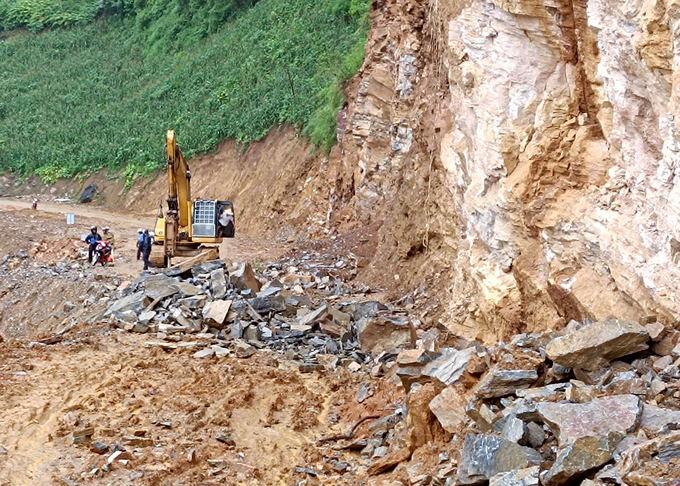 Hiện trường vụ đá lăn từ trên cao khiến 2 người ở Hà Giang bị tử vong. Ảnh: Tư liệu.