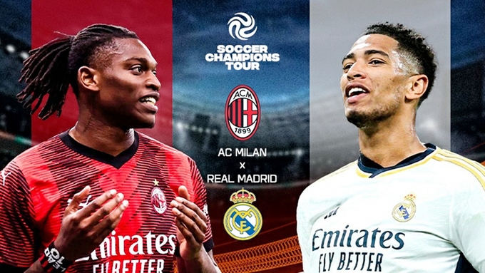 Trực tiếp bóng đá Giao hữu giữa Real Madrid vs AC Milan hôm nay 1/8/2024