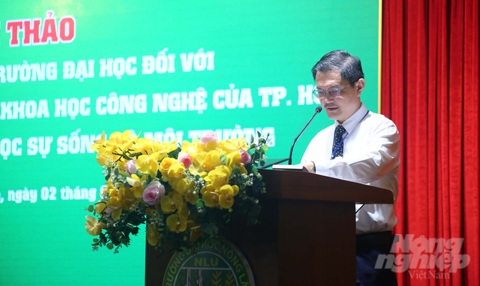 PGS.TS Nguyễn Tất Toàn, Hiệu Trưởng trường Đại học Nông lâm TP.HCM. Ảnh: Lê Bình.