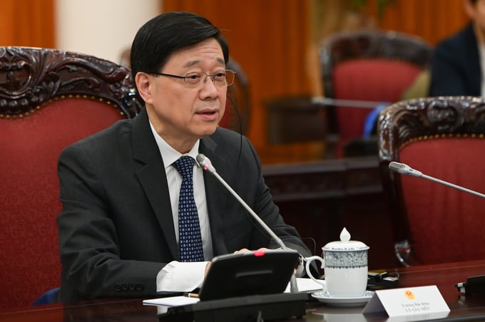 Chief Executive of the Hong Kong Special Administrative Region John Lee. Photo: Tung Dinh.