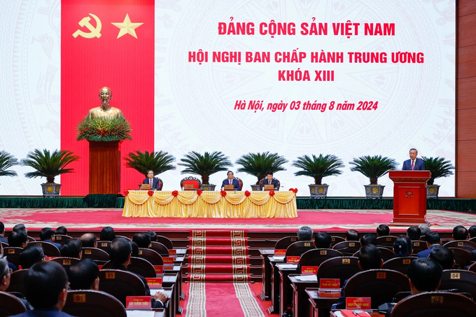 Hội nghị Ban Chấp hành Trung ương ngày 3/8. Ảnh: TTXVN.