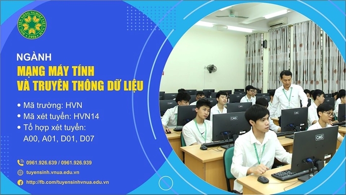 Thông tin tuyển sinh ngành Mạng máy tính và Truyền thông dữ liệu. Ảnh: HVNN