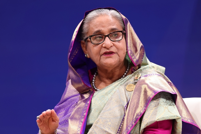 Thủ tướng Bangladesh Sheikh Hasina, 76 tuổi. Ảnh: Bloomberg.