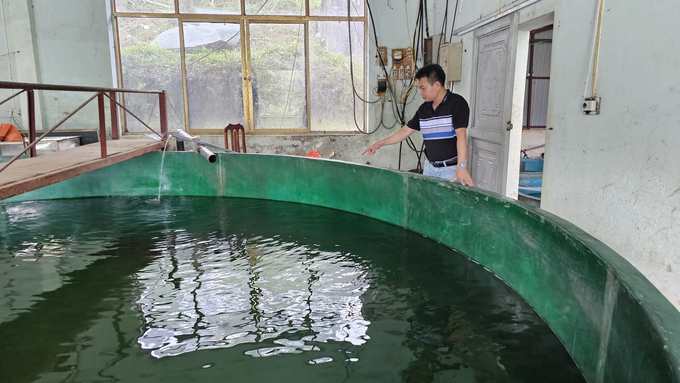 The broodstock breeding area for on-site seed production at the Sa Pa Coldwater Aquaculture Research Center. Photo: H.D.